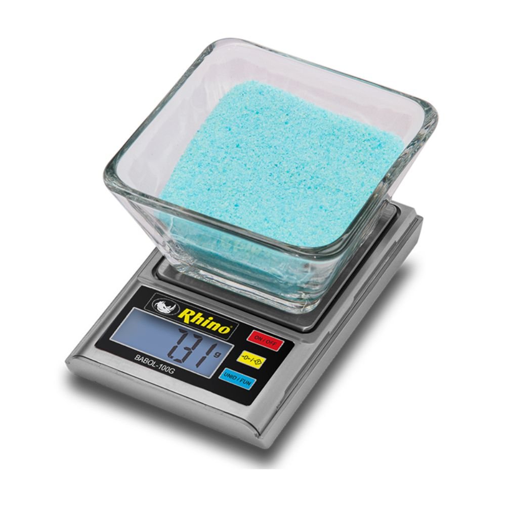 Rhino BABOL-100G Bascula Precision 100 Gr Báscula Precisión Bolsillo Objetos Pequeños Para Clavos Anillos Especias Peso en Gramos. Ideal para pesar, hogar, casa, restaurante, bolsillo, cremería, cocina, cosas pequeñas, negocio, carnes, tienda, etc. KitchenMax.Store. Envíos seguros a todo México. Cotiza hoy mismo.