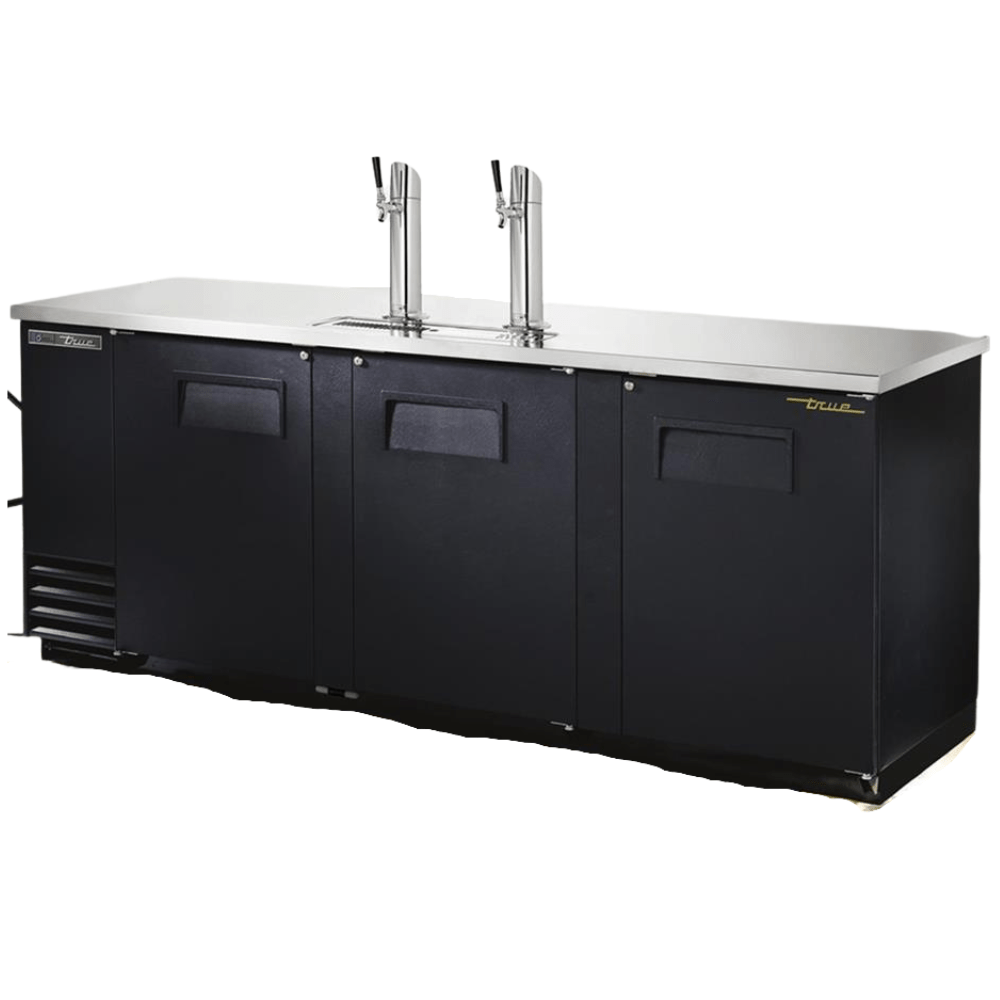 TRUE TDD-4-HC Enfriador Cerveza Con Dispensador 3 Puertas Solidas Negro - - True - KitchenMax Store