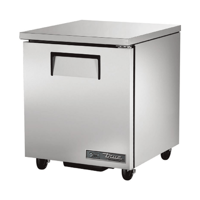 TRUE TUC-27-HC Mesa Refrigerada Bajo Barra 1 Puerta Solida Acero Inoxidable Gris - - True - KitchenMax Store