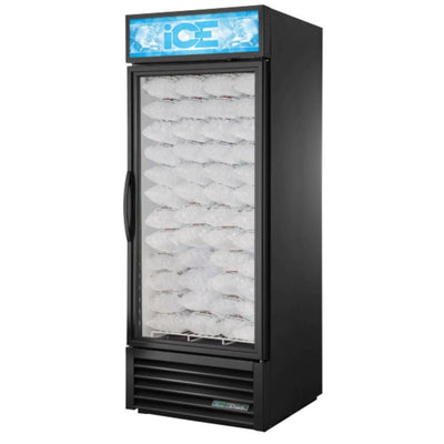 True GDIM-26NT-HC~TSL01 Congelador Exhibidor Hielo Vertical 1 Puerta Cristal - - True - KitchenMax Store