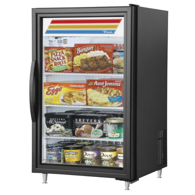True GDM-07F-HC~TSL01 Congelador Exhibidor Vertical Minibar 1 Puerta Solida 3 Parrillas - - True - KitchenMax Store