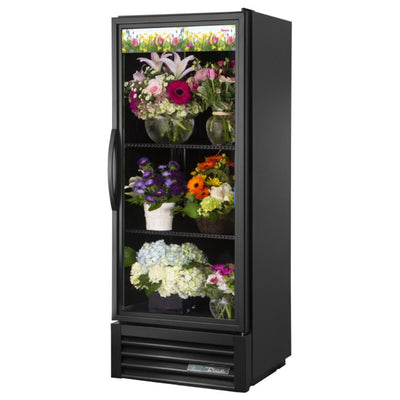 True GDM-12FC-HC~TSL01 Refrigerador Exhibidor Vertical Floral 1 Puerta Cristal 2 Parrillas - - True - KitchenMax Store