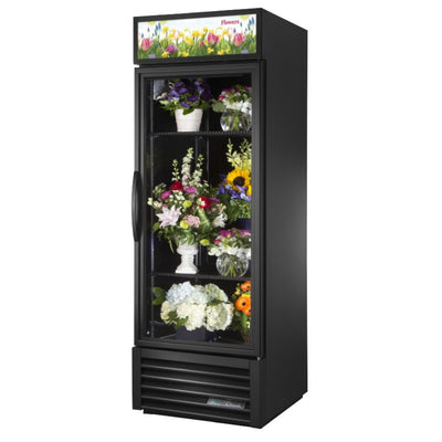 True GDM-23FC-HC~TSL01 Refrigerador Exhibidor Vertical Floral 1 Puerta Cristal 2 Parrillas - - True - KitchenMax Store
