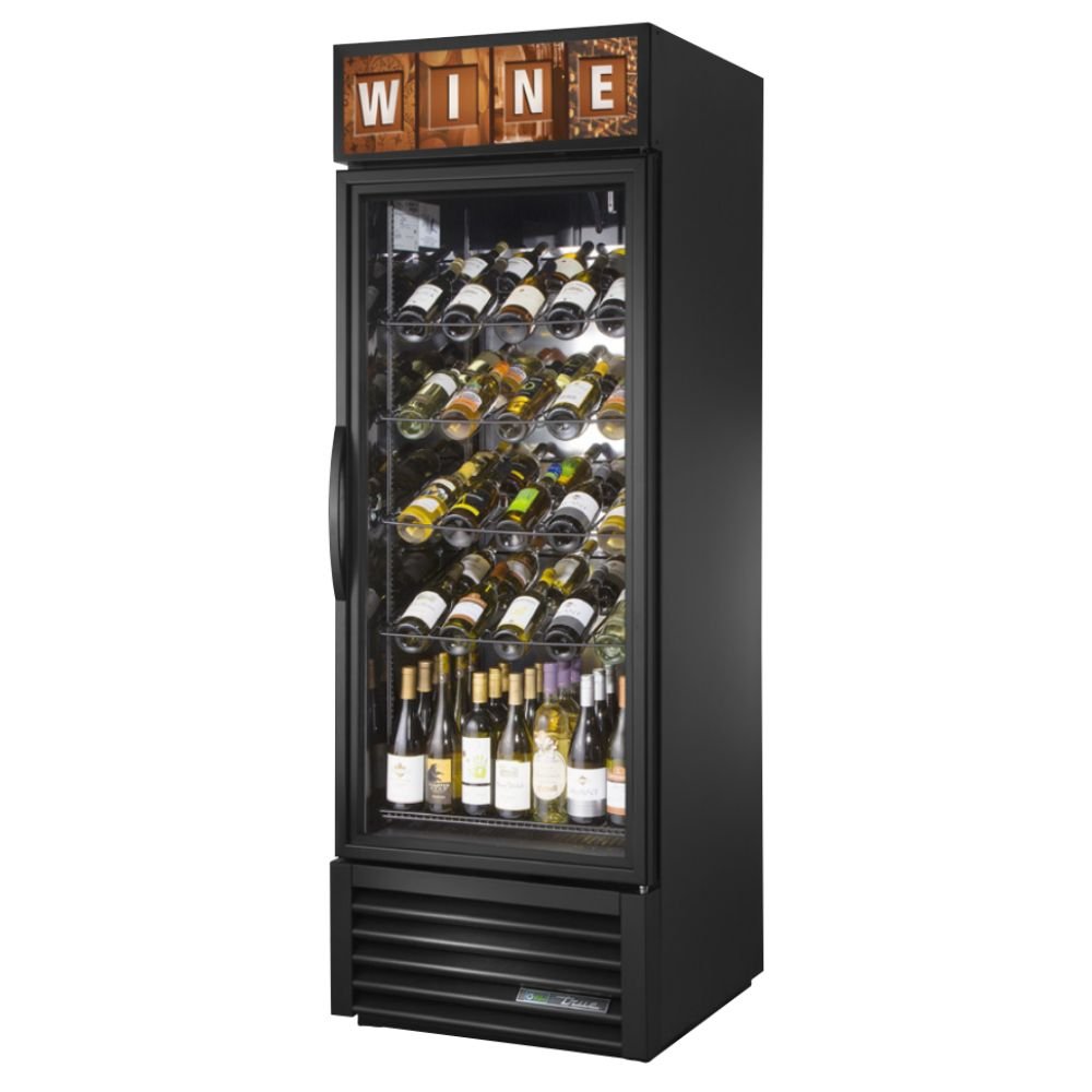 True GDM-23W-HC~TSL01 Refrigarador Conservador Exhibidor Vertical Vinos 1 Puerta Cristal - - True - KitchenMax Store