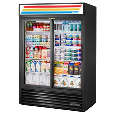 True GDM-47-HC-LD Refrigerador Exhibidor Vertical 2 Puertas Cristal 8 Parrillas - - True - KitchenMax Store