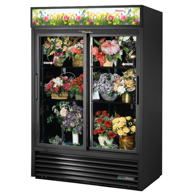 True GDM-47FC-HC-LD Refrigerador Exhibidor Vertical Floral 2 Puertas Cristal 4 Parrillas - - True - KitchenMax Store