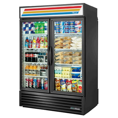 True GDM-49RL-HC~TSL01 Refrigerador Exhibidor Vertical 2 Puertas Cristal 8 Parrillas - - True - KitchenMax Store