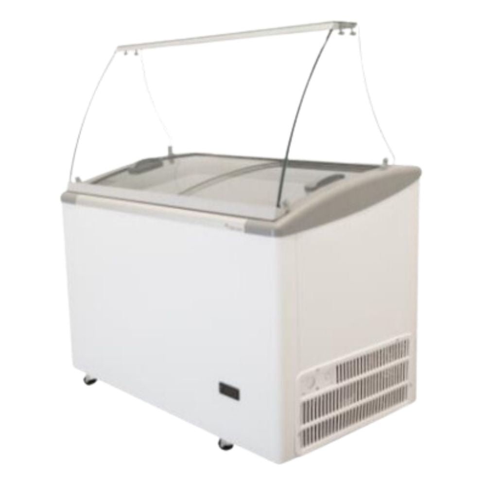 VITRINA ESHIBIDORA CRT 200-090-008 HFSL293I SCOOPING | Vitrina Exhibidora de Helado | 1 Tapa Vidrio Inclinado | 293 Litros | Cafetería Heladería Restaurante Tienda Comercial Supermercado Alimentos Refrigeración Exhibición Negocio Abarrotes