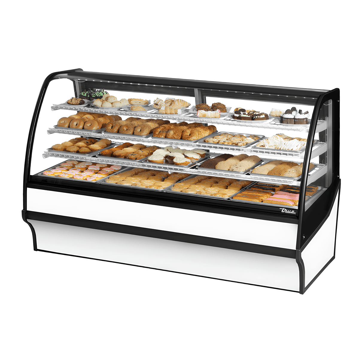 Vitrina Exhibidora True TDM-DC-77-GE/GE-W-W, en acero inoxidable.