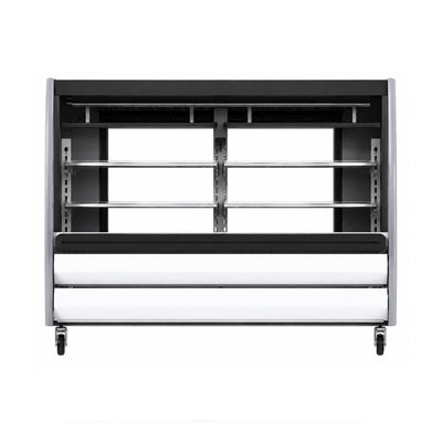 VITRINA TORREY 1029045 TEM150B LS | Vitrina Exhibidora Refrigerada Cristal Curvo | 150 cm | Blanco | para Tienda de Abarrotes Carnicería Comercial