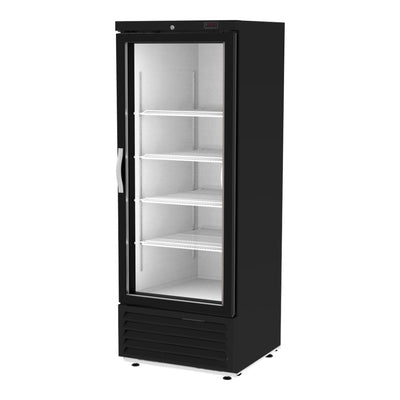 Asber ARM-17 HC Refrigerador Vertical 1 Puerta Cristal 4 Parrillas Acero Cubierto Vinil Negro - Refrigeradores - Asber - KitchenMax Store