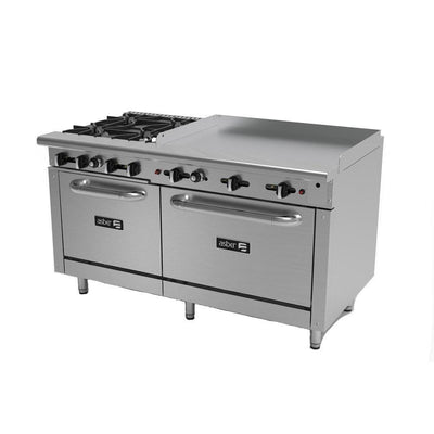 Asber Aemr-2-G36-B4-60-H Estufa Maestra Parrilla 4 Quemadores Abiertos Plancha 2 Hornos para Restaurante Negocios de Alimentos Cocinas Fondas Restaurantes Cenadurias Comedores Industriales Preparación de Alimentos Coccion. KitchenMax.Store. Envíos seguros a todo México. Cotiza hoy mismo.