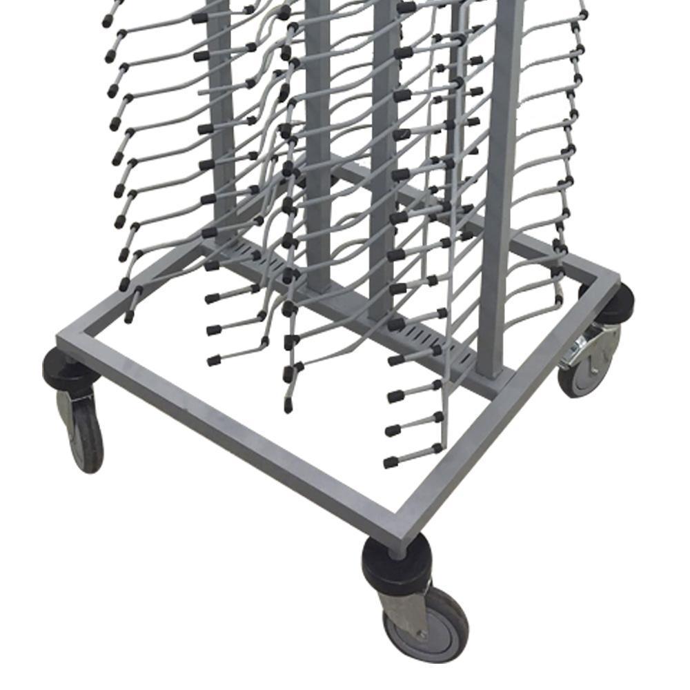 Asber Cpp-100 Carro Porta Platos 100 Platos Acero Gris - Carros De Servicio - Asber - KitchenMax Store