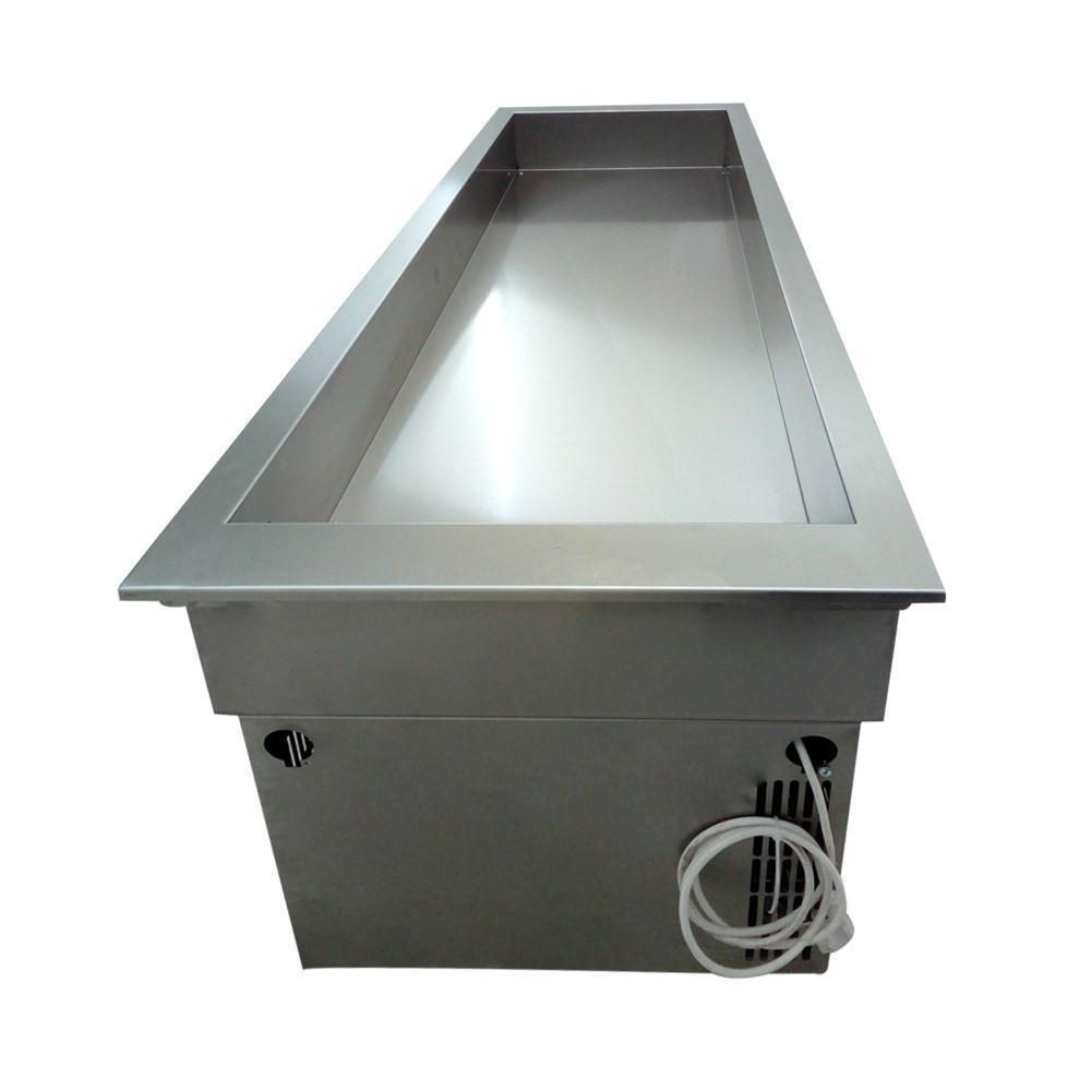 Asber DRFB-511-CU Mesa Fria Tina Refrigerada 5 Enteros Acero Inoxidable - Mesa Fría - Asber - KitchenMax Store