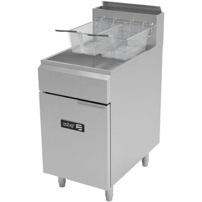 Mejora la calidad y desempeño de tu negocio. Aumenta su rentabilidad con Asber AEF-75-S Freidora Gas 2 Canastillas 4 Quemadores. Ideal para su uso en restaurantes, cocinas económicas, fondas, banquetes, cafeterías, para preparación de alimentos, comida, freir, cocinar, carnes, papas, salchichas, etc. KitchenMax.Store. Envíos seguros a todo México. Cotiza hoy mismo.