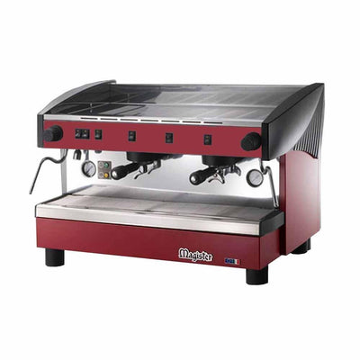CAFETERA ITALIANA MAGISTER STILO MS100 | Cafetera Italiana Semiautomática | Capacidad 11 Litros | 2 Grupos | Café Expresso para Cafetería Restaurante