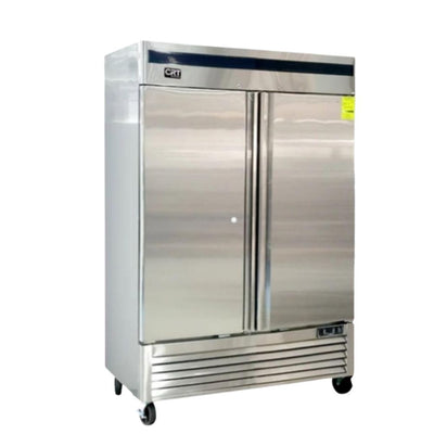 CRT CVC462P Congelador Vertical 2 Puertas Solidas Acero Inoxidable - Congeladores - CRT - KitchenMax Store
