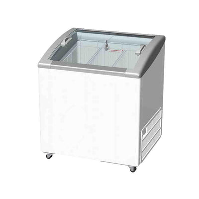 CRT HFSL201I Congelador Exhibidor Horizontal 1 Puerta Cristal Plano Corrediza 7.09 Pies - 201 Litros Cuerpo Esmaltado Blanco - Congeladores Horizontales - CRT - KitchenMax Store