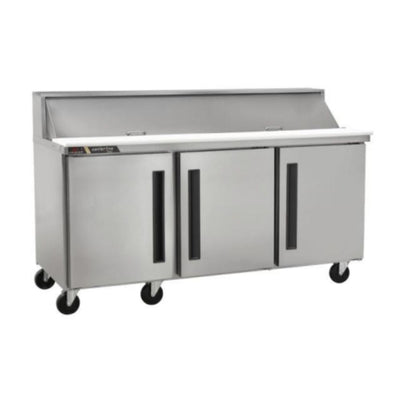 Centerline CLPT-7230-SD-LLL 72” Mesa Preparacion MegaTop 3 Puertas Solidas Apertura Izquierda Izquierda 184.1 cm - - Centerline - KitchenMax Store