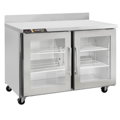 Centerline CLUC-36R-GD-WTLR Refrigerador Bajo Barra Puertas Cristal Mesa de Trabajo Abertura Izquierda Derecha - - Centerline - KitchenMax Store