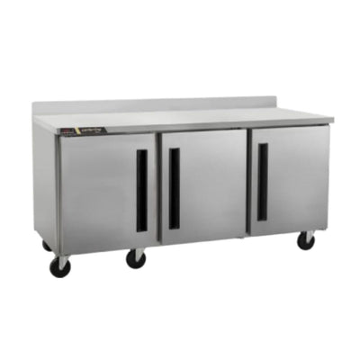 Centerline CLUC-72F-SD-WTRRR 72” Congelador Bajo Barra Mesa Trabajo 3 Puertas Solidas Abertura Derecha Derecha 183.2 cm - - Centerline - KitchenMax Store