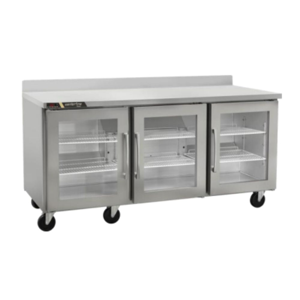 Centerline CLUC-72R-GD-WTRRR 72” Refrigerador Bajo Barra Mesa Trabajo 3 Puertas Cristal Abertura Derecha-Derecha 183.2 cm - - Centerline - KitchenMax Store