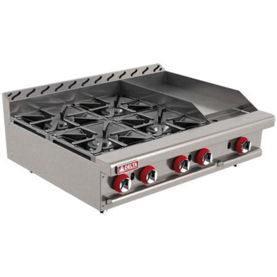 Delta 2-4-1-G Mixto Plancha Parrilla Gas 5 Controles Acero Inoxidable - - Delta - KitchenMax Store