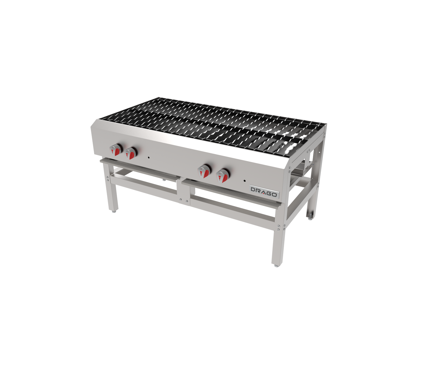 Drago EG-23 Estufon 2 Secciones Acero Inoxidable - - Drago - KitchenMax Store