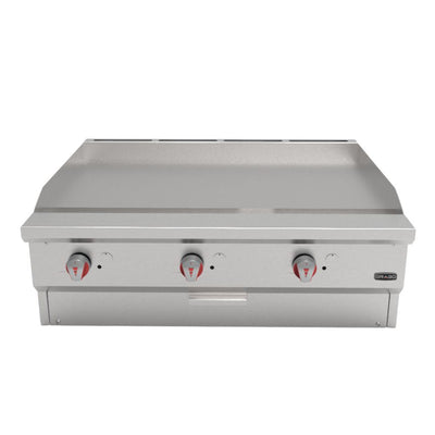 Drago PG-3 Plancha 91.5 cm Gas 3 Controles Acero Inoxidable - - Drago - KitchenMax Store