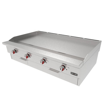Drago PG-4 Plancha Frente 122 cm Gas 4 Controles Acero Inoxidable - - Drago - KitchenMax Store