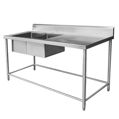 Ferro 15182106 Fregadero Doble Tarja Izquierda Acero Inoxidable 225 cm - Fregadero - Ferro - KitchenMax Store