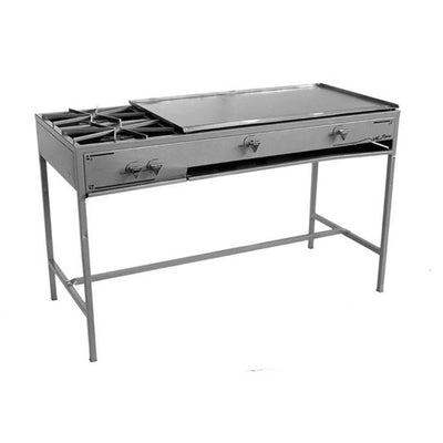 Ferro 16543003 Parrilla 2 Quemadores Plancha Gas LP 140 cm - Parrilla - Ferro - KitchenMax Store