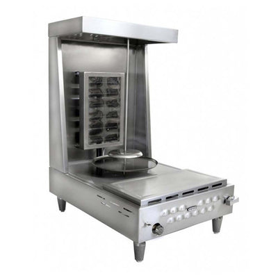 Ferro 16601001 Asador Doneraky Frente 51 cm Gas 2 Controles Acero Inoxidable Gris - Asadores / Grills - Ferro - KitchenMax Store