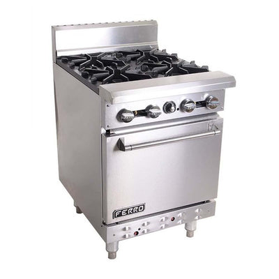 Ferro 23151407 Estufa 4 Quemadores Horno Acero Inoxidable - Estufa - Ferro - KitchenMax Store