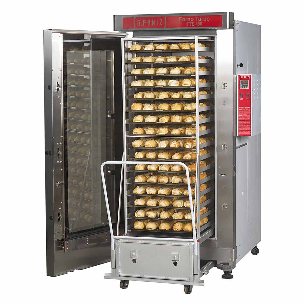G.Paniz FTG480 Horno Turbo Gas Digital Vapor 16 Charolas Acero Inoxidable - Hornos de Convección - G.Paniz - KitchenMax Store