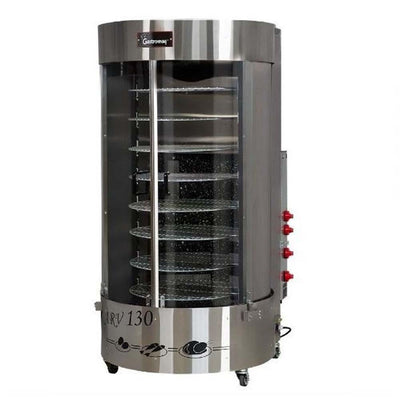 Gastromaq Arv130Cqc Rosticero Electrico 8 Parrillas Giratorias Infrarrojo Vidrio Curvo 130 Kg. - Rosticero - Gastromaq - KitchenMax Store