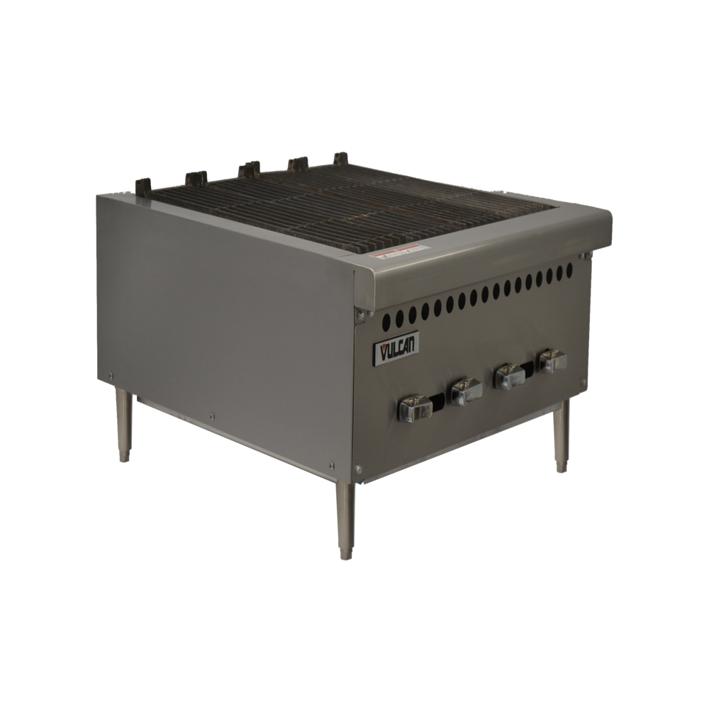 Hobart Vulcan VCRB25 Asador Frente -25 Pulgadas- Gas 4 Controles Acero Inoxidable Gris - Asador - Vulcan - KitchenMax Store