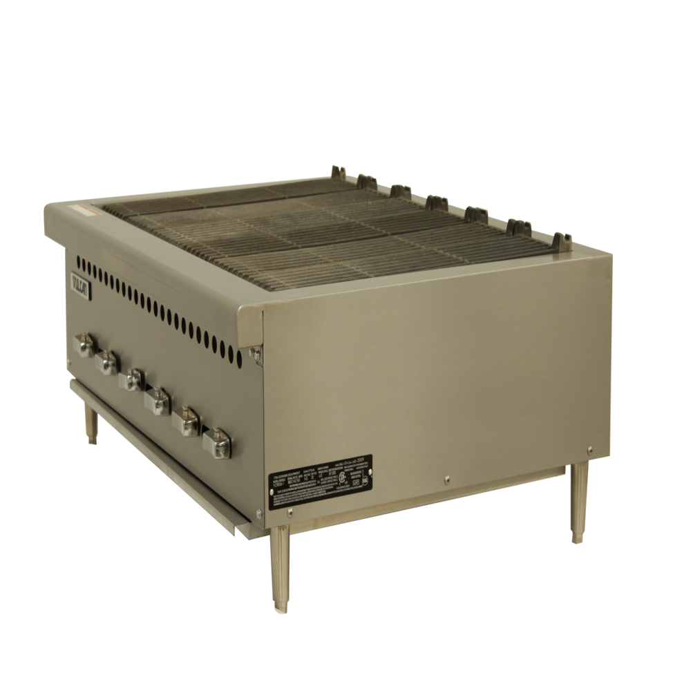 Hobart Vulcan VCRB36 Asador - 25 Pulgadas - Gas 6 Controles Acero Inoxidable Gris - Asador - Vulcan - KitchenMax Store