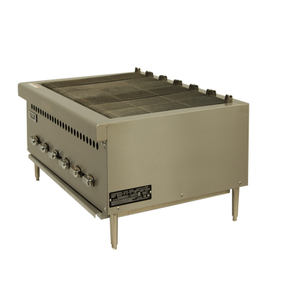 Hobart Vulcan VCRB36 Asador - 25 Pulgadas - Gas 6 Controles Acero Inoxidable Gris - Asador - Vulcan - KitchenMax Store