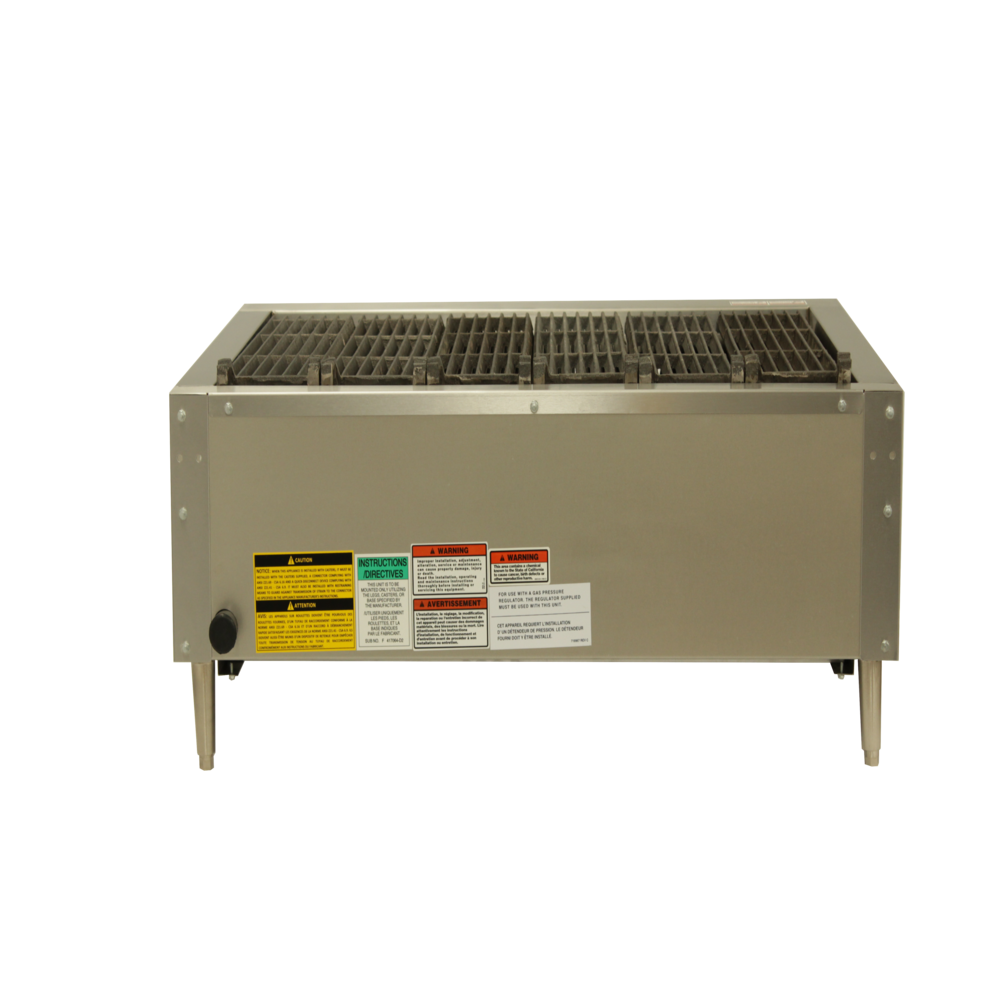 Hobart Vulcan VCRB36 Asador - 25 Pulgadas - Gas 6 Controles Acero Inoxidable Gris - Asador - Vulcan - KitchenMax Store