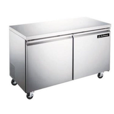 Icehaus RBB-2P-SS-02 Bajo Barra Refrigerador 2 Puerta Solida 16 Pies-428 Litros - Mesas de trabajo refrigeradas - Icehaus - KitchenMax Store