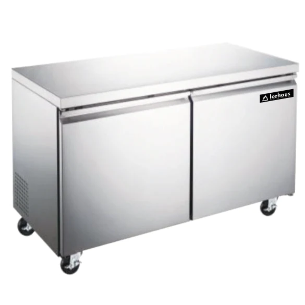 Icehaus CBB-2P-SS-02 Congelador Bajo Barra 2 Puertas 15 ft³ Bar Restaurante Almacenar Alimentos Congelados