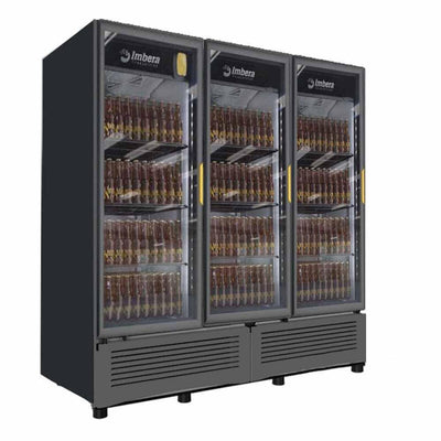 Imbera Ccv1350 1021995 Refrigerador Cervecero Vertical 3 Puertas Cristal 15 Parrillas Cuerpo esmaltado Negro - Refrigeradores - Imbera - KitchenMax Store