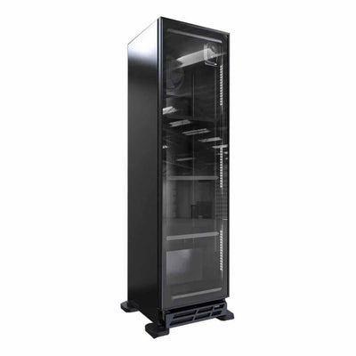 Imbera VL100 1018459 Refrigerador Cobalt Vertical con 1 Puerta de Cristal, 5 Parrillas y 9 Pies - 254.85 Litros de capacidad. Con iluminación LED, Cuerpo esmaltado Negro - Refrigeradores - Imbera - KitchenMax Store