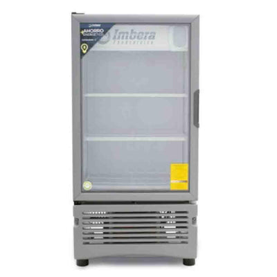 Imbera Vr11 1010852 Refrigerador Vertical con 1 Puerta de Cristal, 3 Parrillas y 8.47 Pies - 240 Litros de capacidad. Con iluminación LED, Cuerpo esmaltado Gris - Refrigeradores Verticales - Imbera - KitchenMax Store