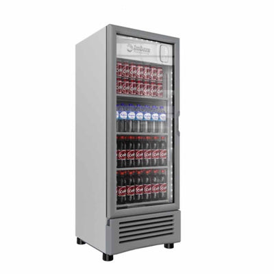 Imbera Vr12 1024229 Refrigerador Vertical con 1 Puerta de Cristal, 4 Parrillas y 8.93 Pies - 253 Litros de capacidad. Con iluminación LED, Cuerpo esmaltado Gris - Refrigeradores Verticales - Imbera - KitchenMax Store