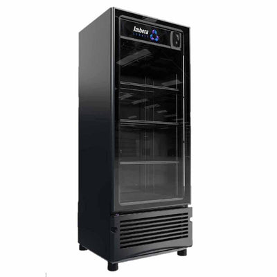 Imbera Vr17 1019864 Refrigerador Cobalt Vertical con 1 Puerta de Cristal, 4 Parrillas y 16,6 Pies - 470.05 Litros de capacidad. Con iluminación LED, Cuerpo esmaltado Gris - Refrigeradores Verticales - Imbera - KitchenMax Store