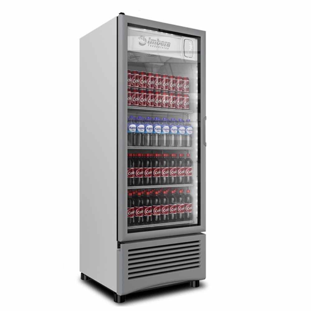 Imbera Vr17 1024175 Refrigerador Vertical con 1 Puerta de Cristal, 4 Parrillas y 12.46 Pies - 353 Litros de capacidad. Con iluminación LED, Cuerpo esmaltado Gris - Refrigeradores Verticales - Imbera - KitchenMax Store