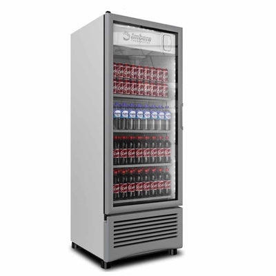 Imbera Vr17 1024175 Refrigerador Vertical con 1 Puerta de Cristal, 4 Parrillas y 12.46 Pies - 353 Litros de capacidad. Con iluminación LED, Cuerpo esmaltado Gris - Refrigeradores Verticales - Imbera - KitchenMax Store