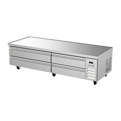 Asber ACBR-84 HC Base Refrigerada 4 Puertas Acero Inoxidable - Bases Refrigeradas - ASBER - KitchenMax Store